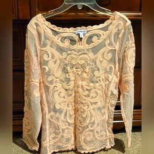 Women's Pink sheer blouse